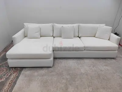 Four seater crate and barrel Lounge Deep Lshape sofa