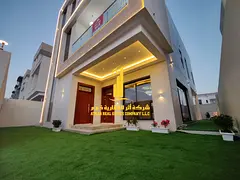 Luxury villa for annual rent in Ajman - Al Yasmin - two floors and a roof with a swimming pool, 6 be