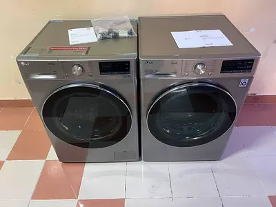 LG Front Load Washer and Dryer Pair (Silver) - Lightly Used, Excellent Condition