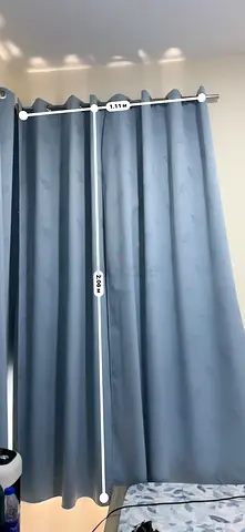 Light Blue Eyelet Curtains