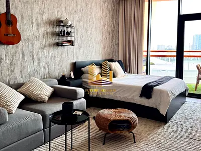 Furnished Studio | Binghatti Crystals | Balcony With City View