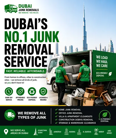 🗑️ Dubai Junk Removal Services
Fast Pickup • Affordable Price • Same Day Service