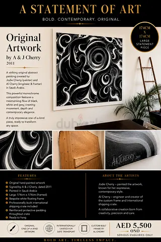 Massive Original Abstarct Artwork – 174cm x 174cm