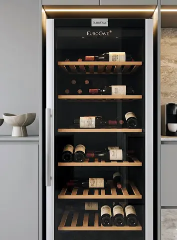 Vestfrost Premium Wine  Beverage Cooler – 191 Bottle Capacity, Multi-Temperature Zones  Full Glass