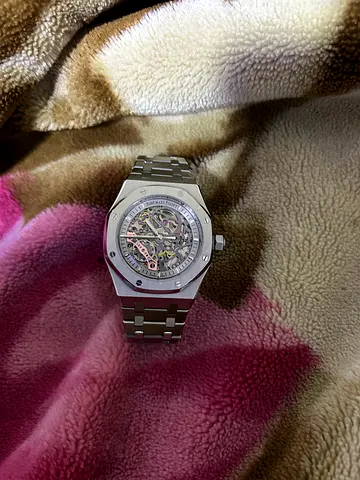 Audemars Piguet Mens stainless steel skeleton wristwatch - automatic movement
