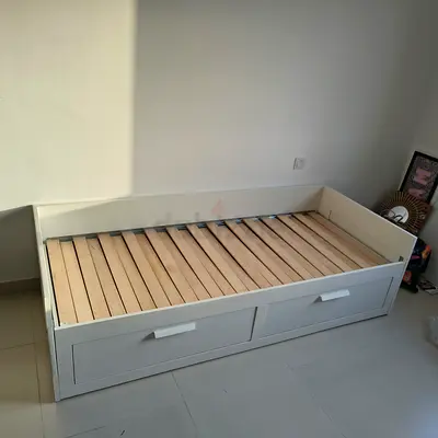 IKEA brimness daybed with 2 big storage drawers and 2 IKEA mattresses