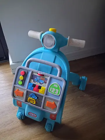 Blue baby activity walker with interactive play panel - good condition