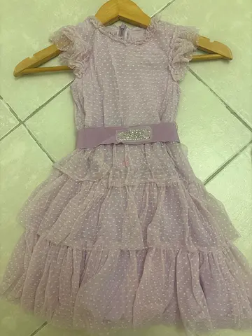Light Purple Ruffled Party Dress for Girls (Size not specified)