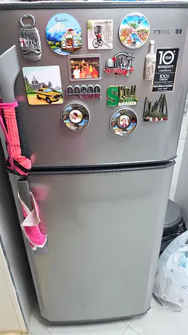 Silver Double-Door Fridge in Good Working Condition (Medium)