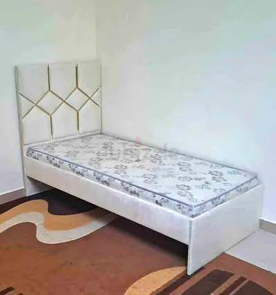 Brand New Single Bed with Headboard and Mattress - White