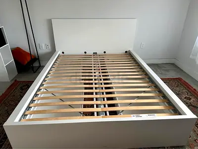 IKEA Malm Double bed frame with mattress. - Good Condition