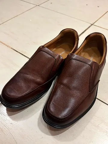 Brown slip on formal shoes