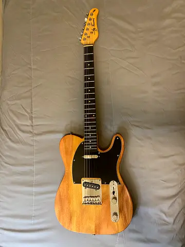 Tele-style Electric Guitar - Natural Wood Finish