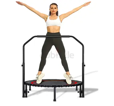 Mini Fitness Trampoline with Adjustable Handlebar - Good Condition