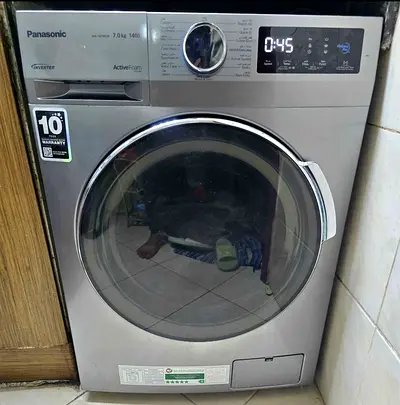 Panasonic 7kg Front Load Washing Machine - Silver, Good Working Condition