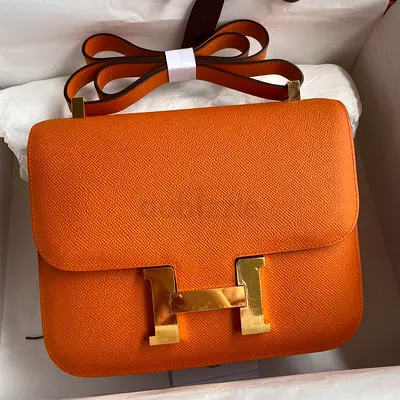 Hermes Constance 24 In Orange Epsom Calfskin
