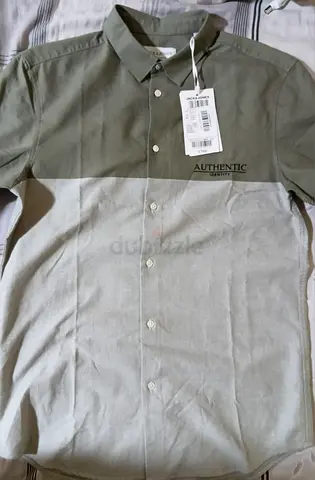 Jack  jones Mens short-sleeve two-tone button-up shirt - size tag attached