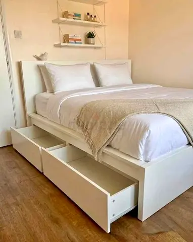 Ikea King size bed with mattress available in perfect condition