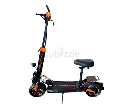 Dual Motor Electric Scooter with Seat — Foldable, Key Start, Front Light