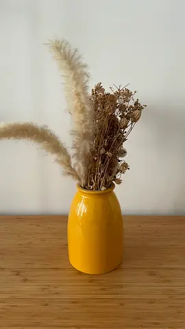 KOPPARBJÖRK
Vase, bright yellow, 21 cm