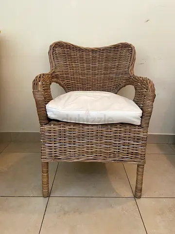Wicker Rattan Dining/Accent Chair - Natural Finish