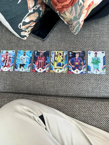 Set of 7 Football Trading Cards - Assorted Players