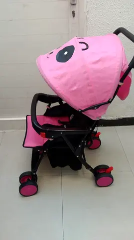 Pink Panda Baby Stroller
