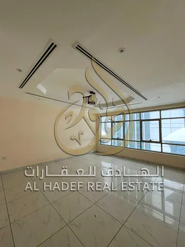 Luxury duplex apartment for rent in Sharjah 5BR and hall open view large royal spaces free maintenance and parking payment in 4 installments spacious