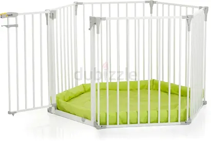 White Metal Modular Baby Playpen w/o mat