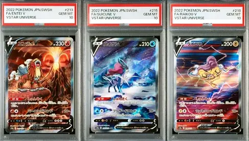 SEQUENTIAL PSA 10 Raikou, Suicune, and Entei V Crown Zenith GG36, 38, 41