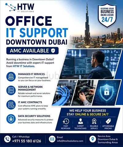 Office IT Support Downtown Dubai | AMC Available