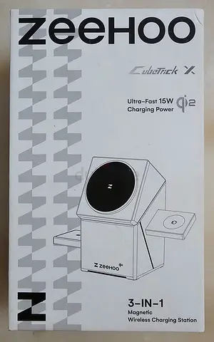 ZEEHOO 3 in 1 Charging Station Compatible with Magsafe, Qi2 15W Fast Wireless Charger