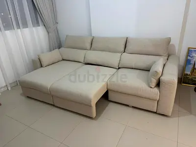 Ikea Eskelstuna L shape sofa bed Beige
