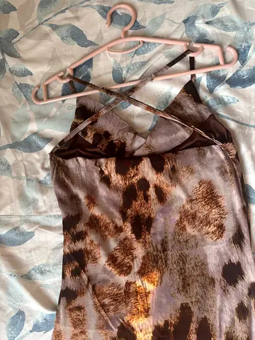 Animal Print Halter Neck Top