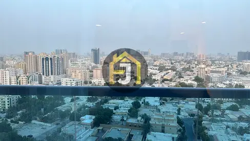غرفة وصالة للايجار الشهري اطلالة مدينة كورنيش عجمان