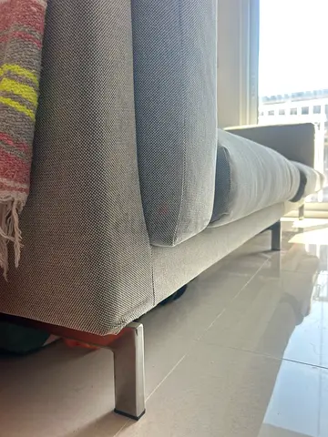 Ikea Light grey 3-seater sofa with metal legs