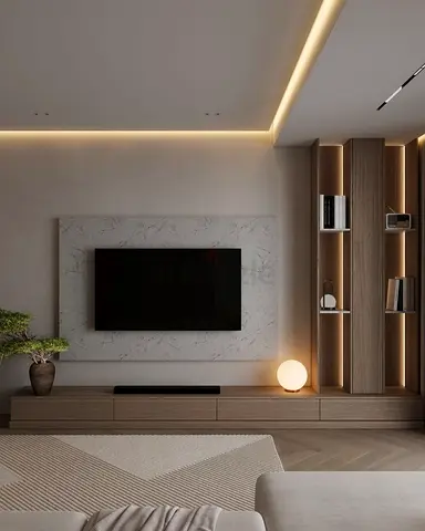 Modern TV Wall Unit Custom Media Wall Design