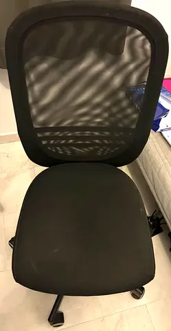 Black Mesh Office Chair - Adjustable, Good Condition