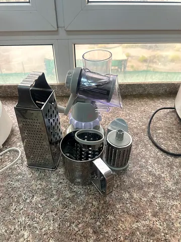 Manual Vegetable Grater and Slicer with Multiple Drums and Box Grater