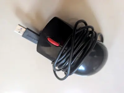 Wired USB Optical Mouse - Black, Good Working Condition