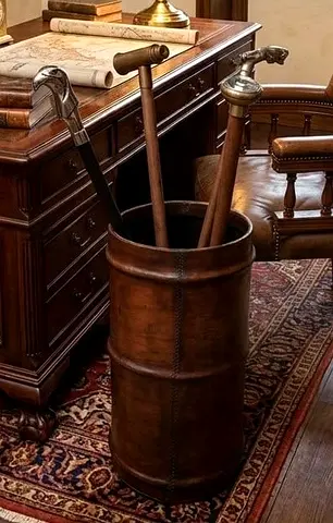 Stylish leather barrel