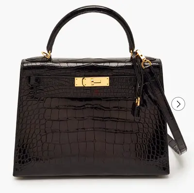 Black Kelly 25 crocodile