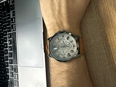 Fossil mens with brown leather strap