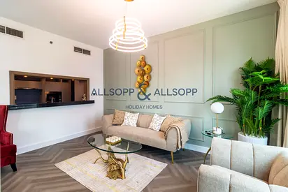 Designer 2-Bedroom Apartment with Partial Burj Khalifa Views
