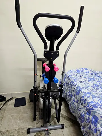 Elliptical Trainer with 2kg and 3kg Dumbbells - Good Working Condition