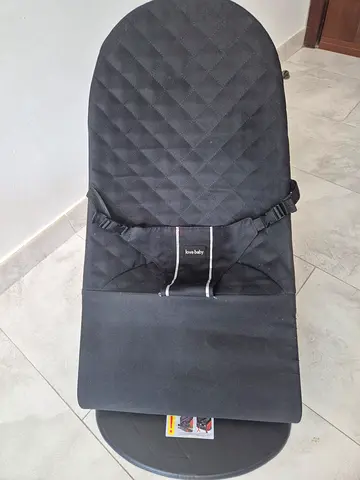 Black Baby Bouncer / Rocker - Comfortable and Compact