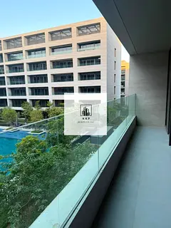 Spacious luxurious brand new 1bhk apartment with balcony pool view 2 bathrooms kitchen appliances