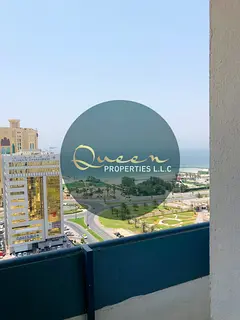 For annual rent in Al Nakhil 2, a two-bedroom apartment and living room with full sea view, large ba