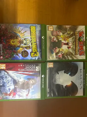 Xbox One Bundle: Borderlands 3, Halo 5, Mirrors Edge Catalyst, Worms Battlegrounds For 110 Dirhams