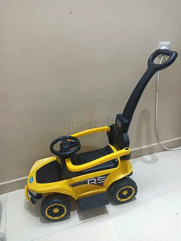 Yellow Ride-On Push Car with Parental Handle - Good Condition